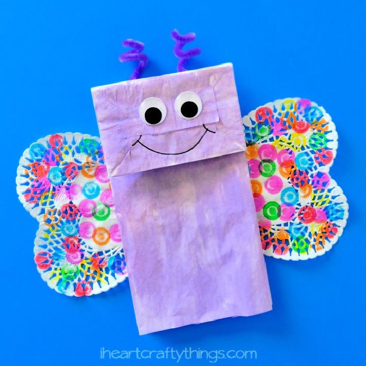 Paper Bag Butterfly Kids Craft