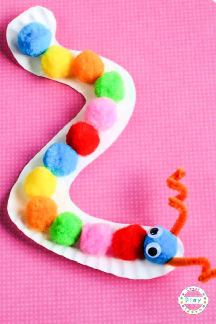 Paper Plate Caterpillar Craft 