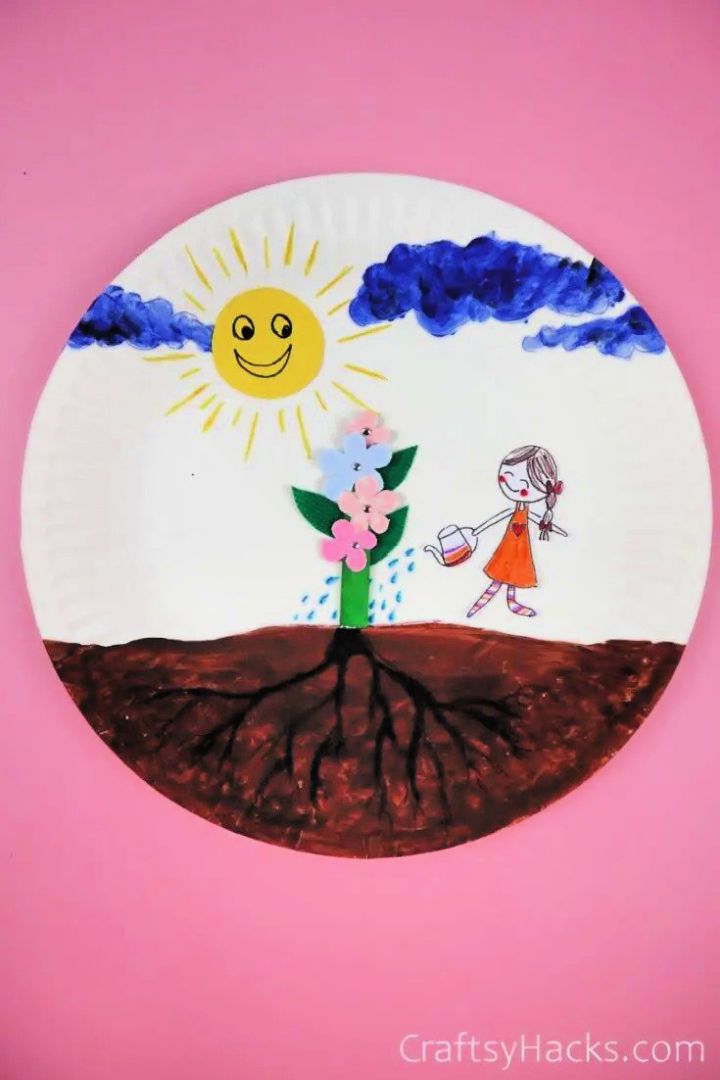 Paper Plate Flower Fine Motor Craft - Toddler Approved