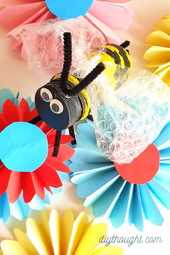 Recycled Bottle Bee Craft