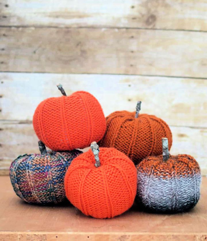 Scrap Yarn Pumpkin Knitting Pattern