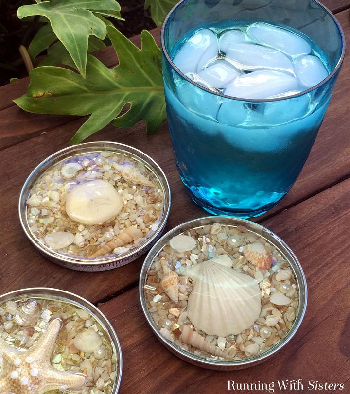 DIY Seashell Resin Coasters