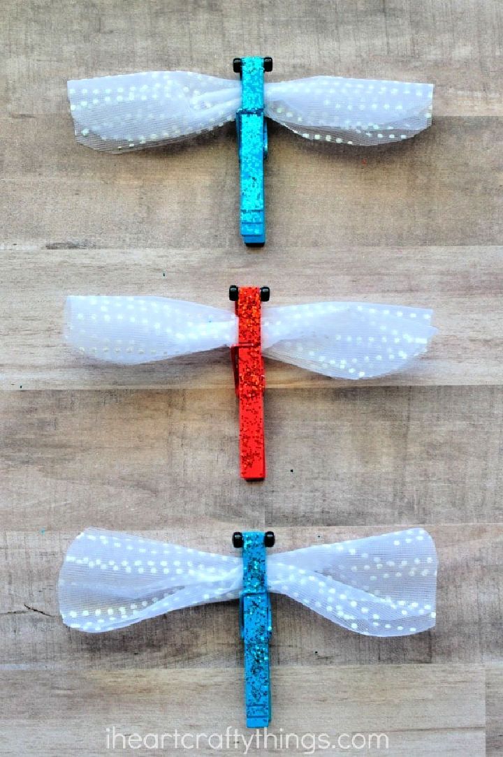 Sparkly Clothespin Dragonfly Craft