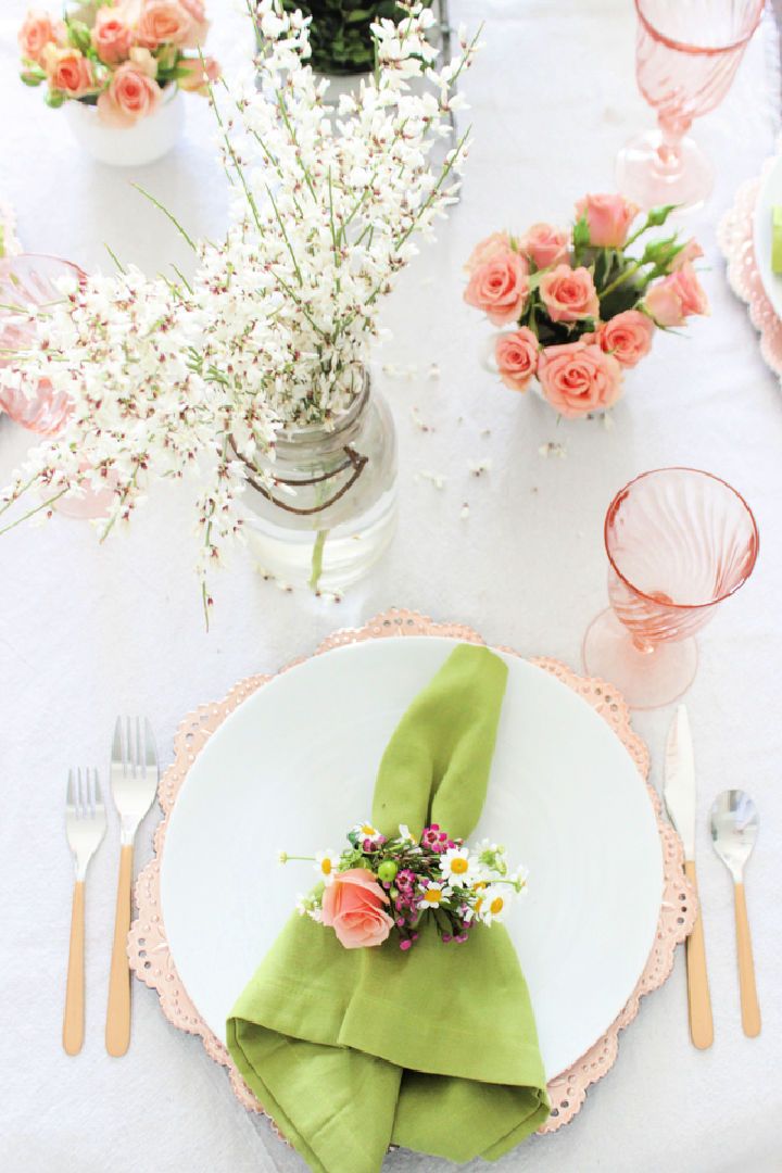  Fresh Floral Napkin Rings Idea