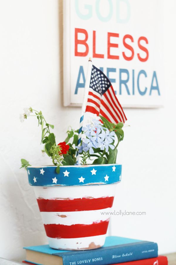 patriotic flower pot tutorial