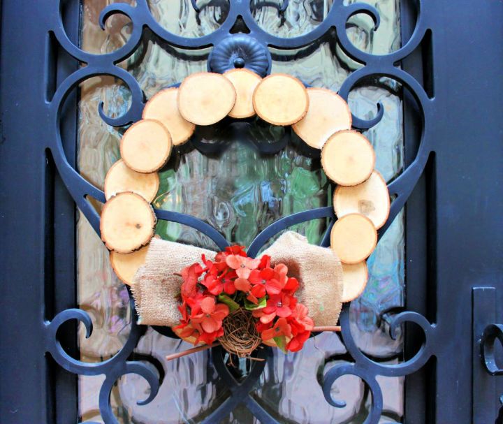 Wood Slice Wreath for Fall