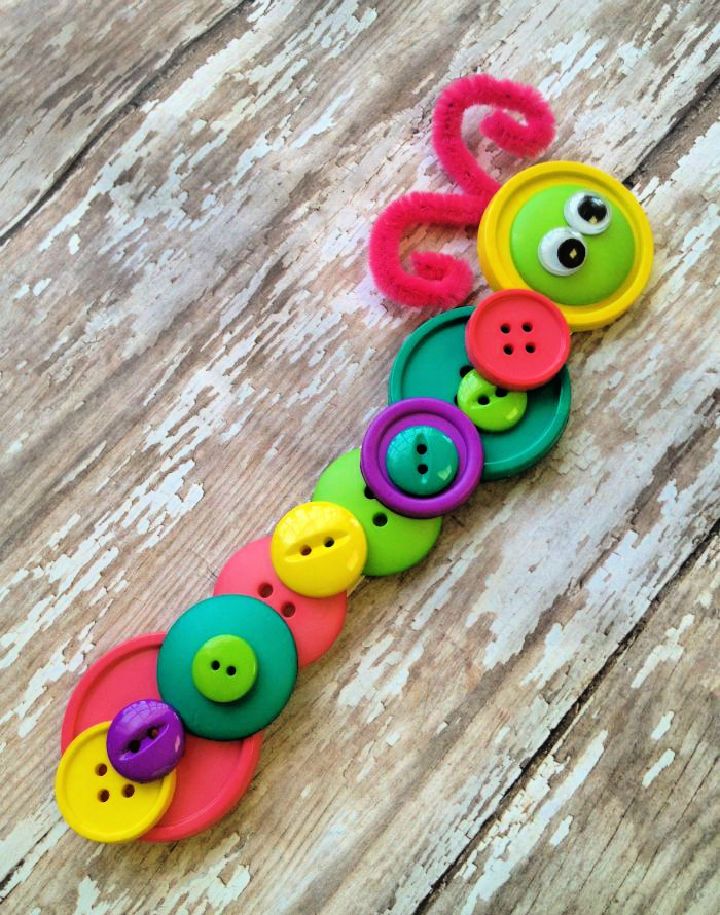 DIY Button Caterpillar Craft