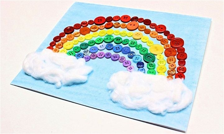 Button Rainbow Craft Idea