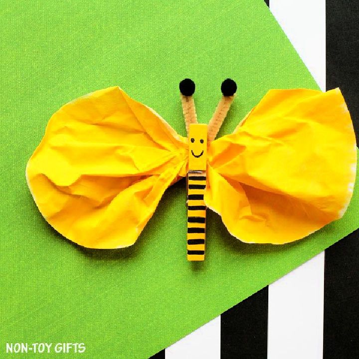 DIY Clothespin Bee Craft for Kids