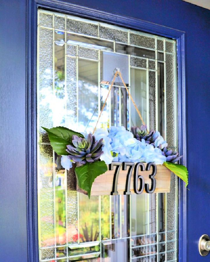 DIY Address Planter Door Decor