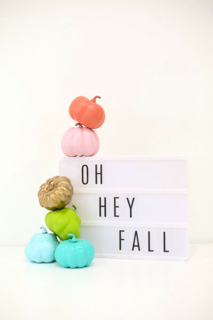 DIY Painted Mini Pumpkins