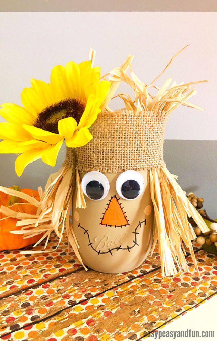 DIY Scarecrow Mason Jar