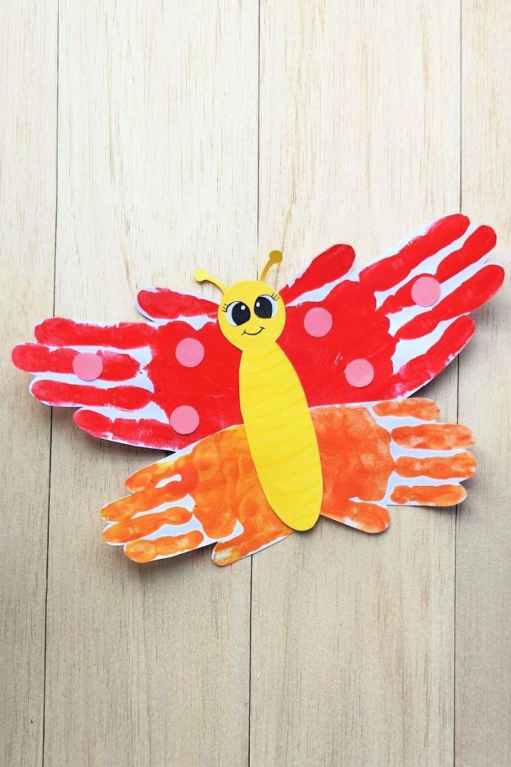 DIY Butterfly Handprint Craft For Kids