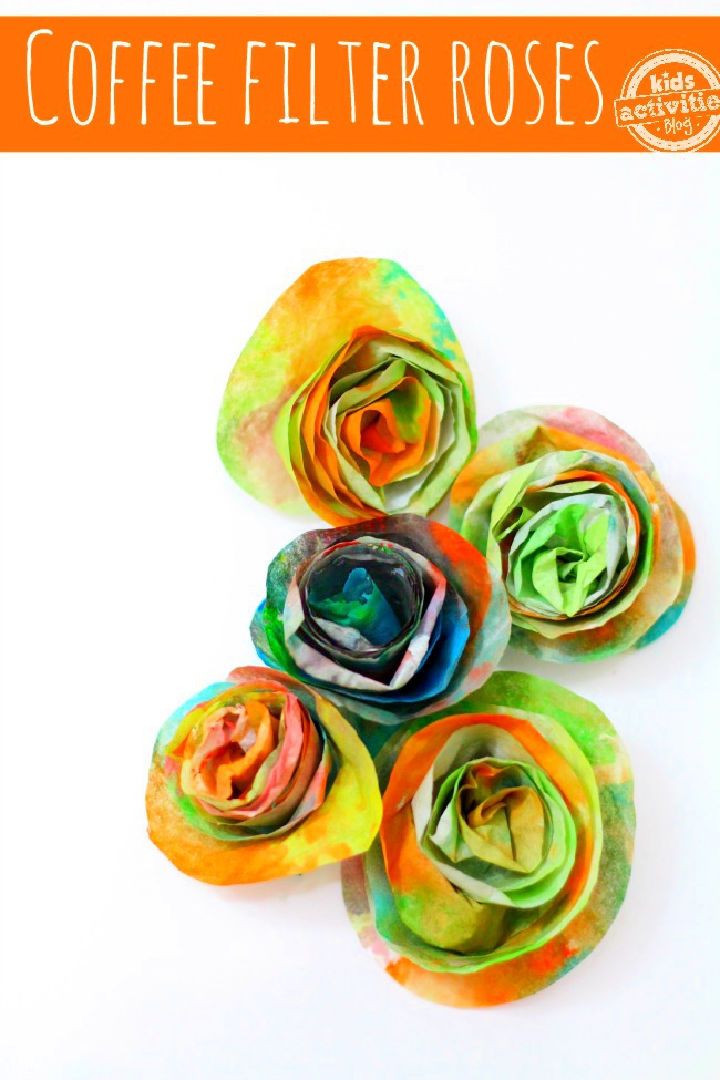 Easy Coffee Filter Roses Craft