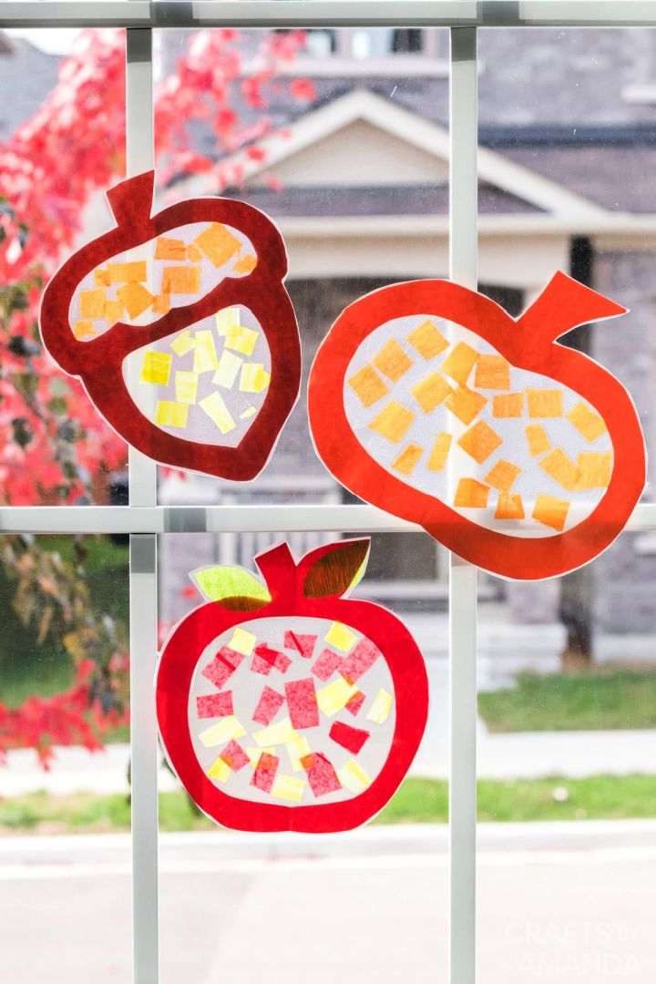 DIY Fall Suncatchers