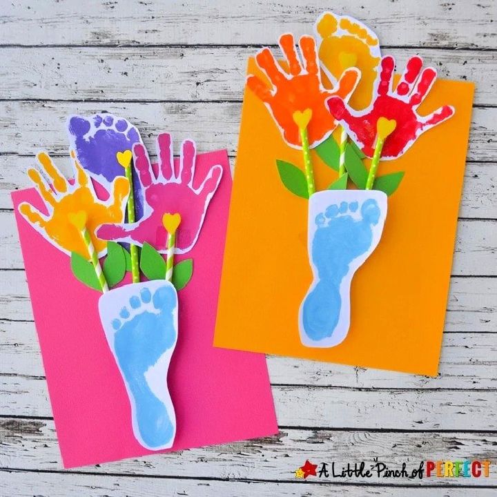 Footprint & Handprint Bouquet Tutorial