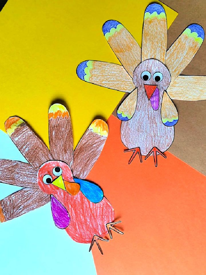 Make a Turkey Printable Template for Kids