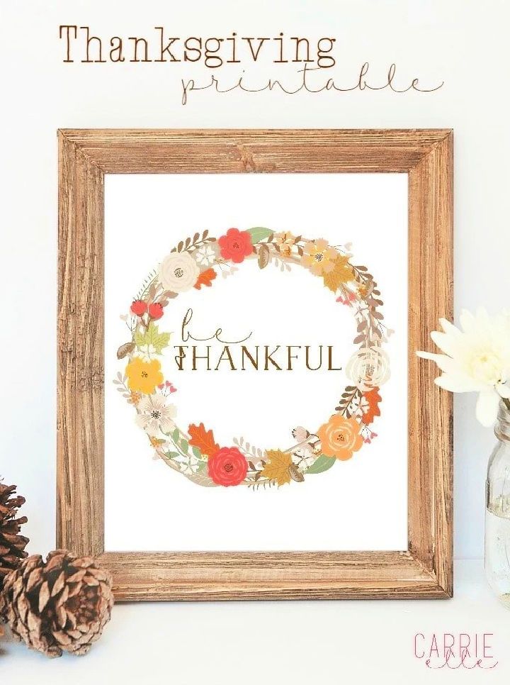 Free Thanksgiving Printable Wall Art