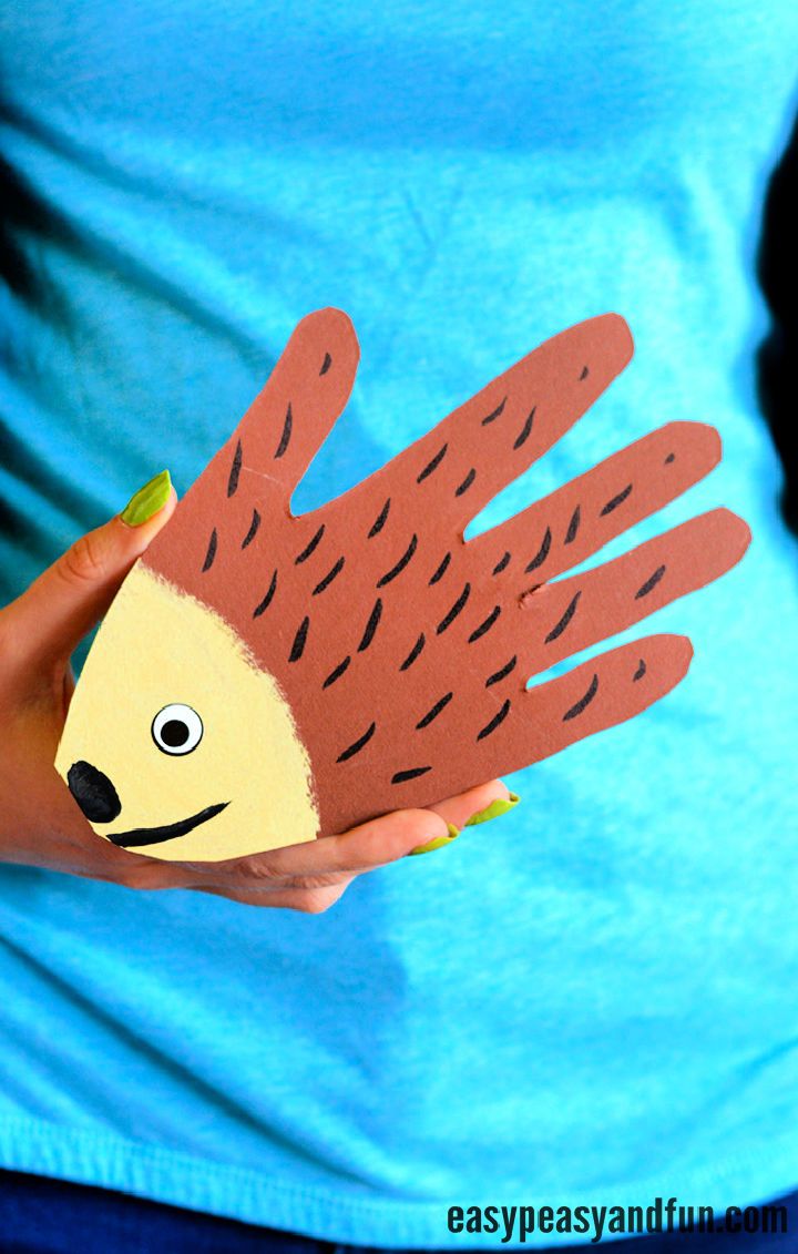 Handprint Hedgehog Craft