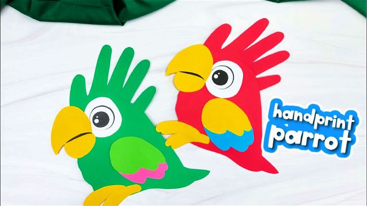 Handprint Parrot Craft For Kids