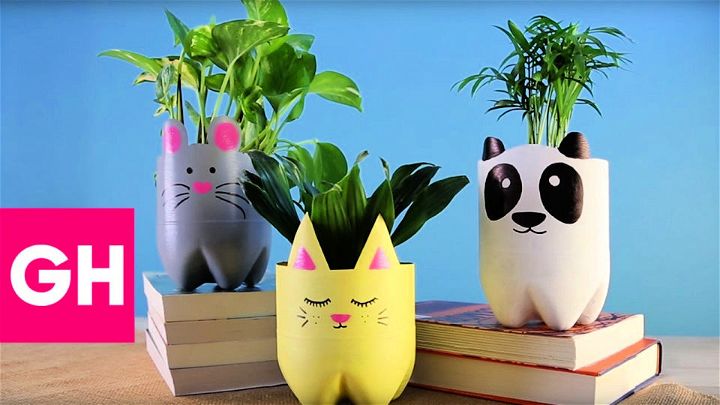 DIY Animal Planters Out Of Trash