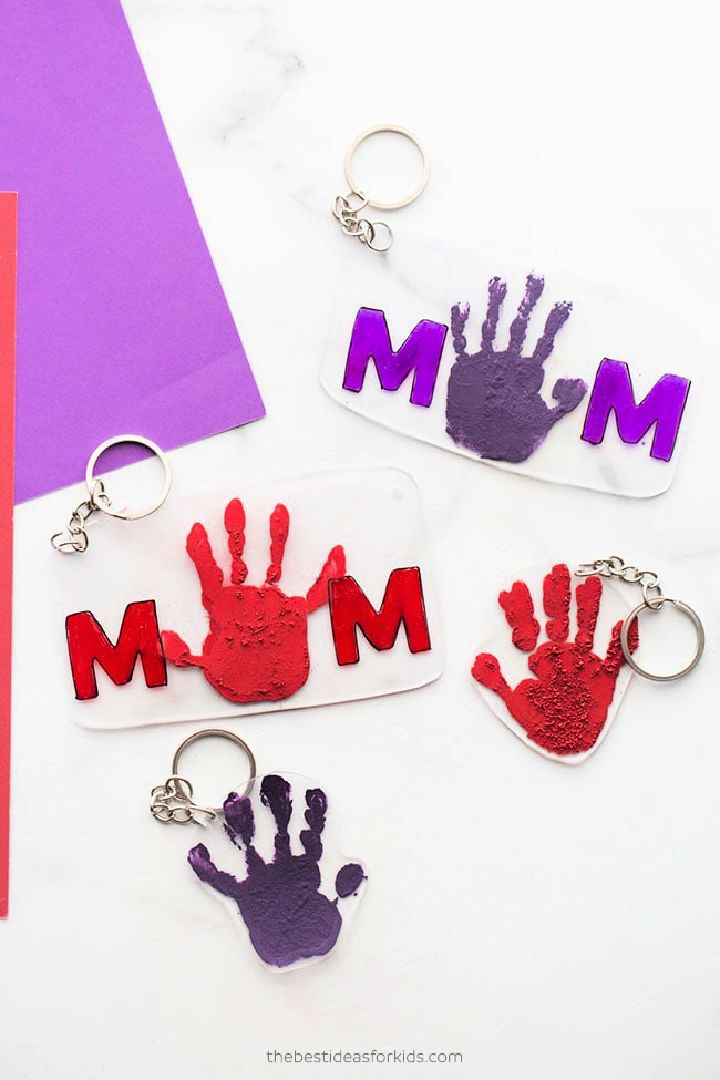 Mother's Day Shrinky Dink Keychain