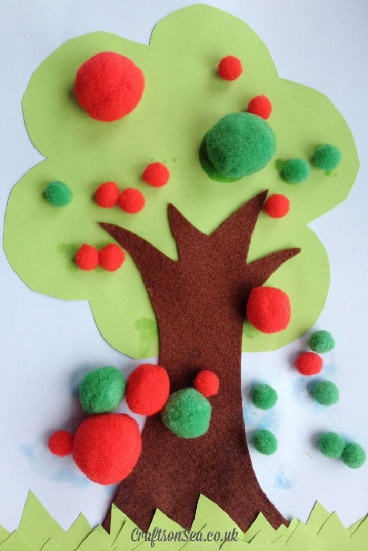 Pom Pom Apple Tree Craft