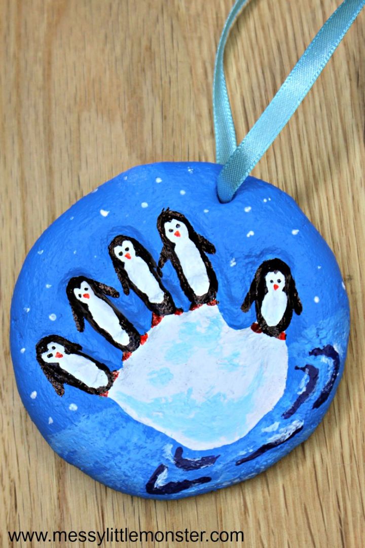 Salt Dough Handprint Penguin Craft