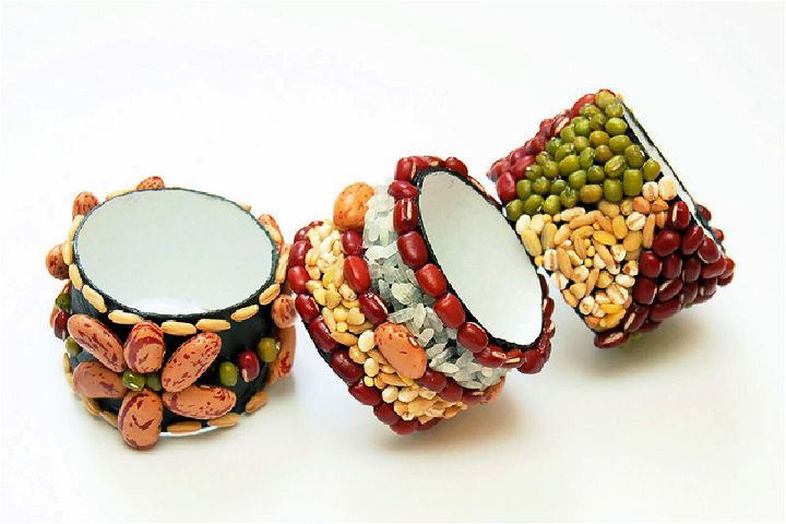 Seed Mosaic Napkin Rings