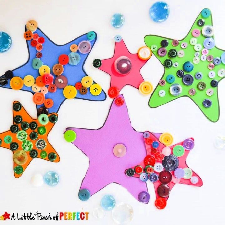 Button Starfish Craft For Kids