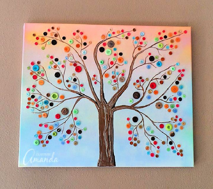 How To Make a Button Tree on Canvas