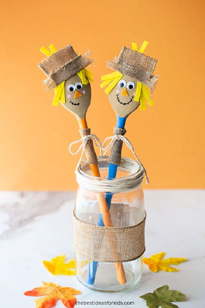 diy Wooden Spoon Scarecrow