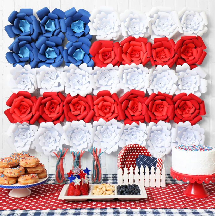 Giant Paper Flower American Flag