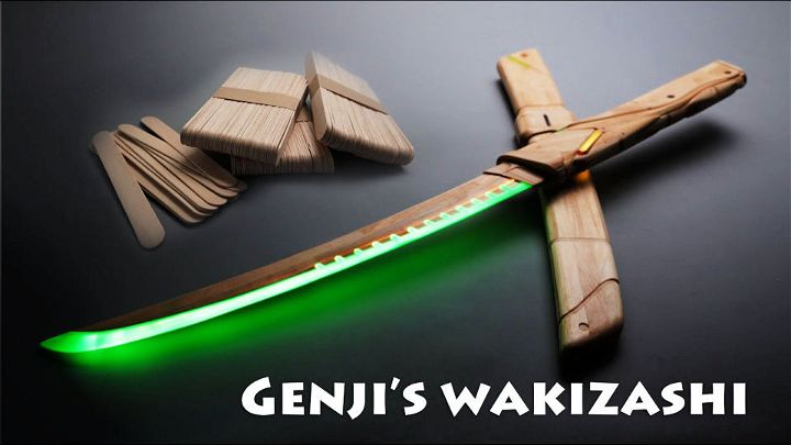Make a GENJI Wakizashi With Wood Sticks