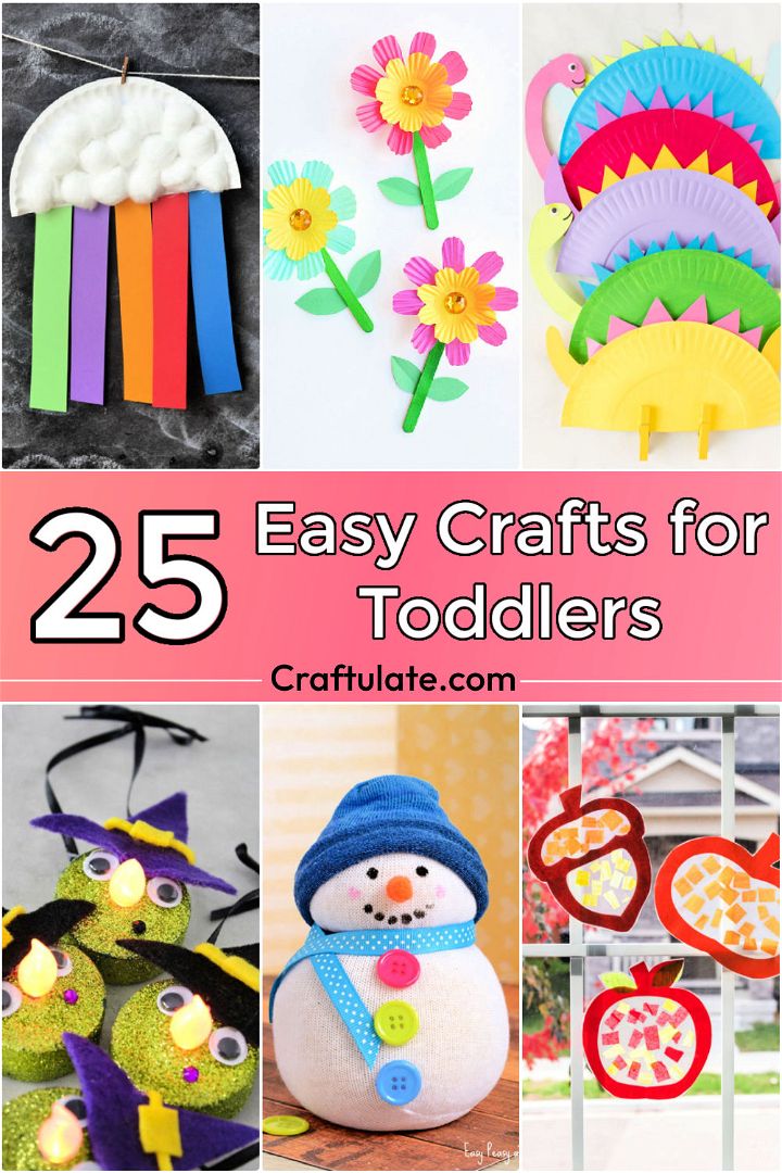 25 Easy Crafts for Toddlers (Craft Ideas for 2-4 Year Olds) - craft ideas suitable for 2 year olds, 3 year olds or 4 year olds
