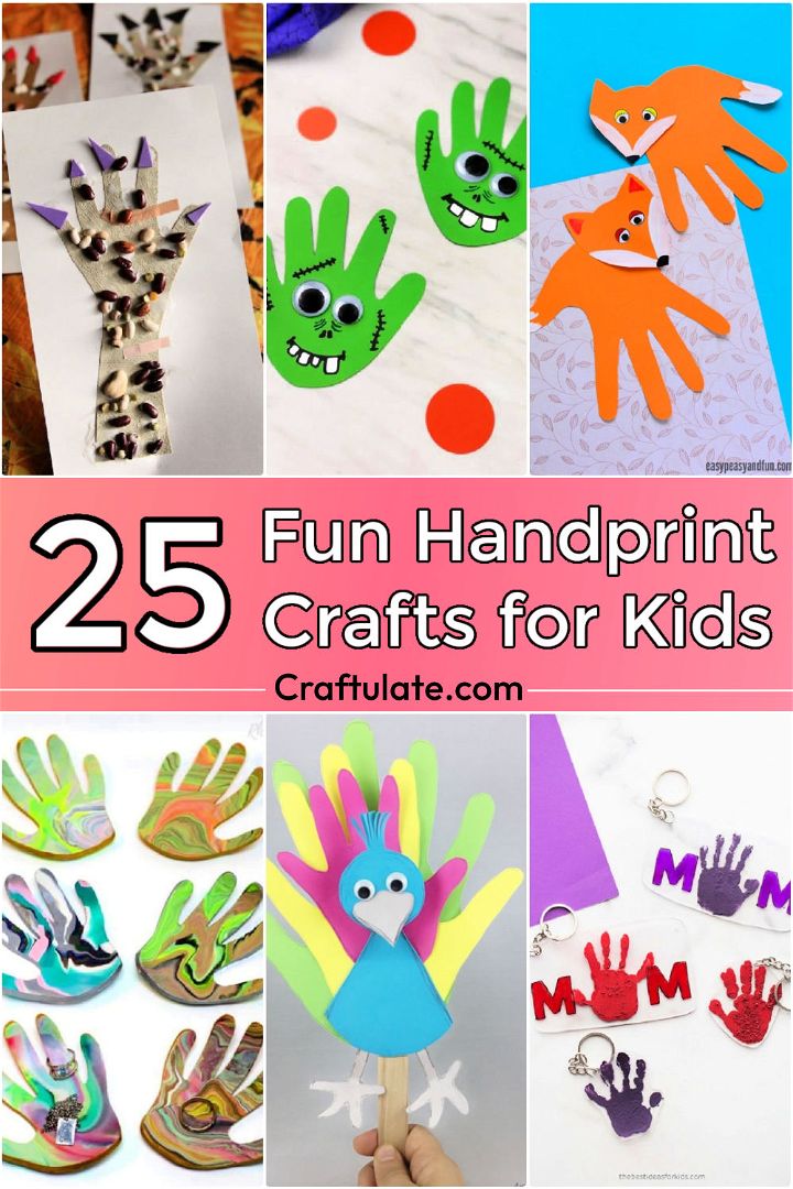 25 simple handprint crafts and art for kids - handprint art for babies, preschoolers, toddlers and kindergarteners