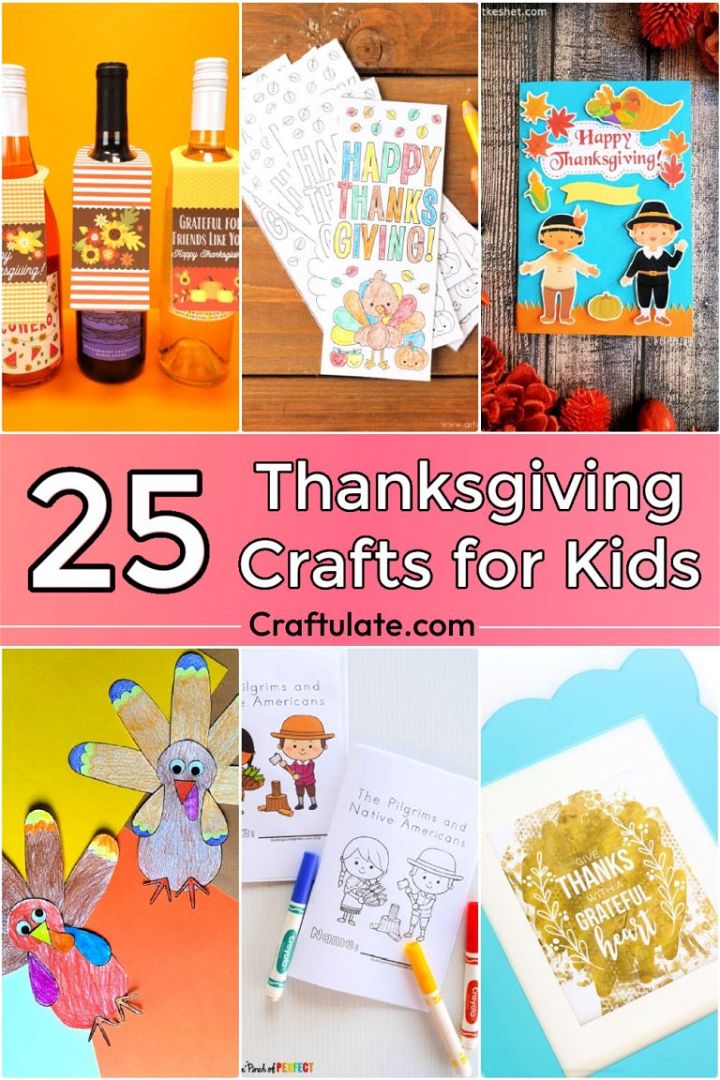 25 Printable Thanksgiving Crafts for Kids - Craftulate