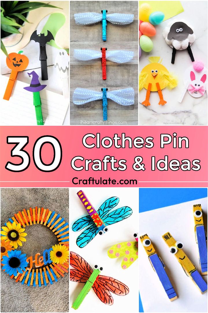 Amazing Clothes Pin Crafts and Ideas30 Amazing Clothespin Crafts and Art Ideas for Kids