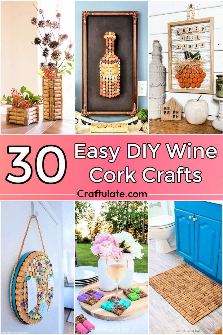 30 DIY Wine Cork Crafts and Decor Ideas - Wine Cork Craft Projects