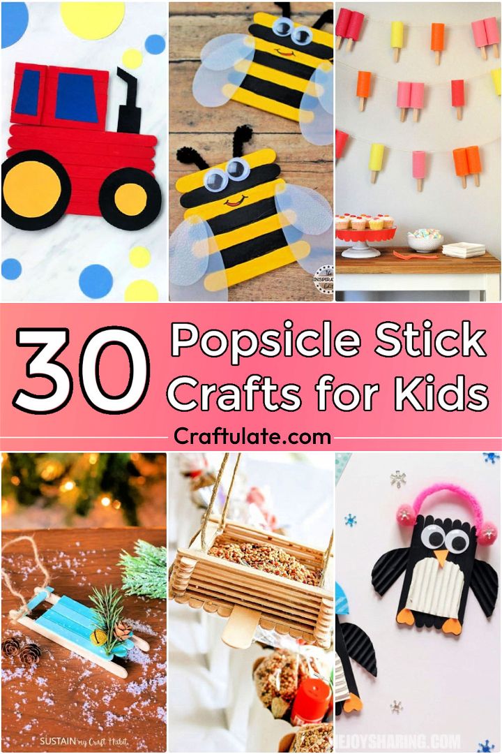 30 Easy Popsicle Stick Crafts for Kids To Make Fun Things