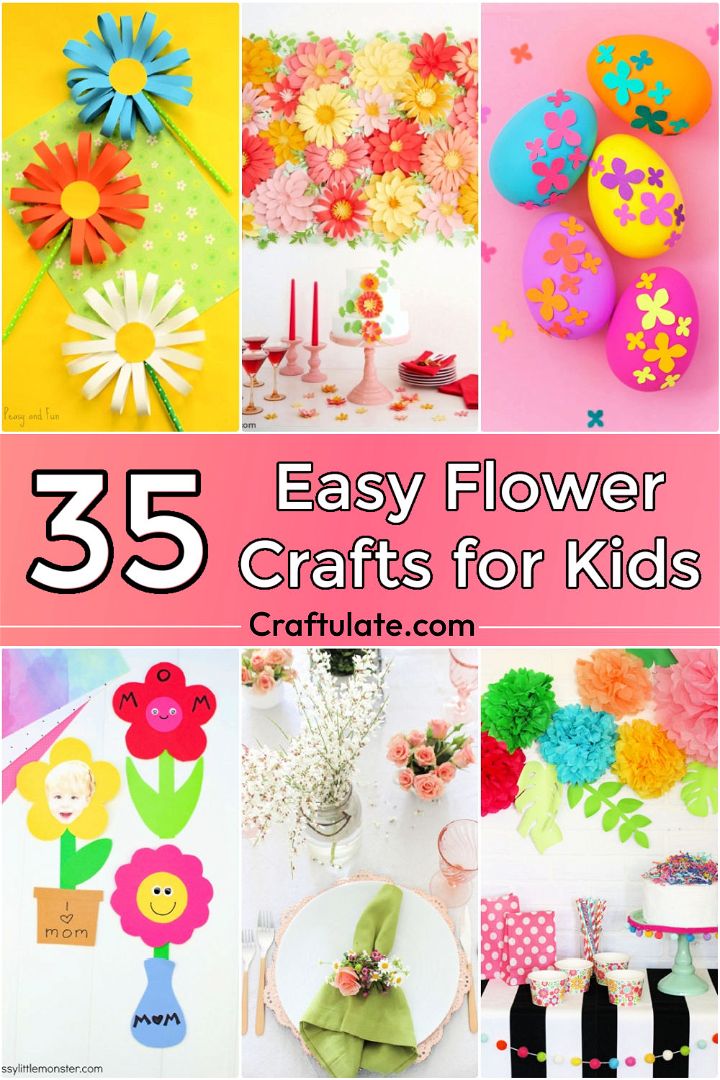 35 Easy Flower Crafts and Art Ideas for Kids - Craftulate