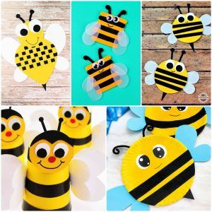30 Bee Crafts for Kids: Bumble Bee Craft and Art Ideas - Bee Arts and Crafts