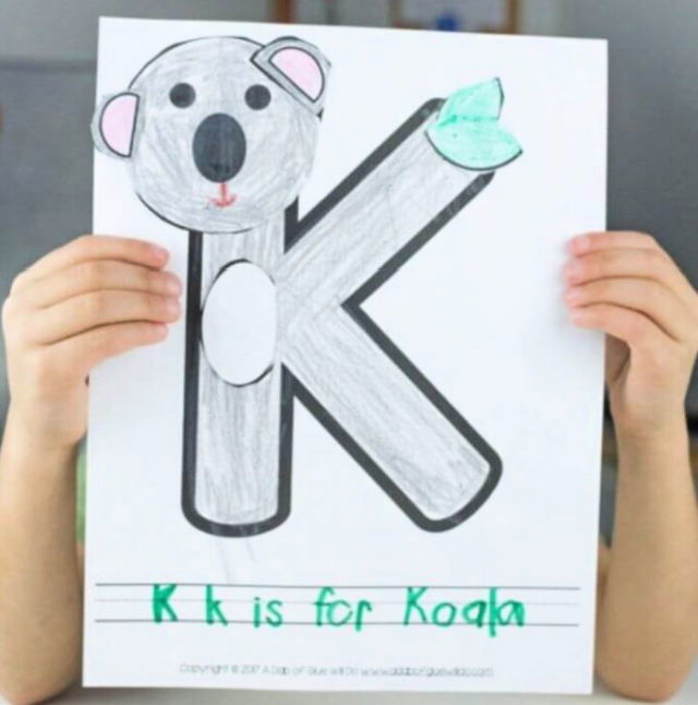 Animal Alphabet K is for Koala Craft Activity