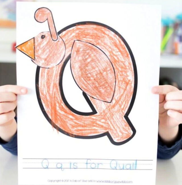 Animal Alphabet Q is for Quail Craft