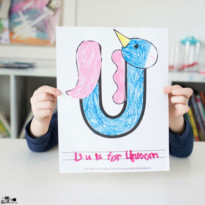 Animal Alphabet U is for Unicorn Craft