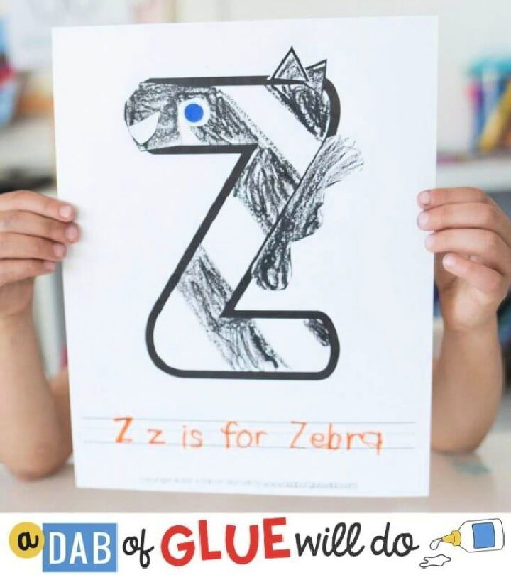 Animal Alphabet Z is for Zebra Craft