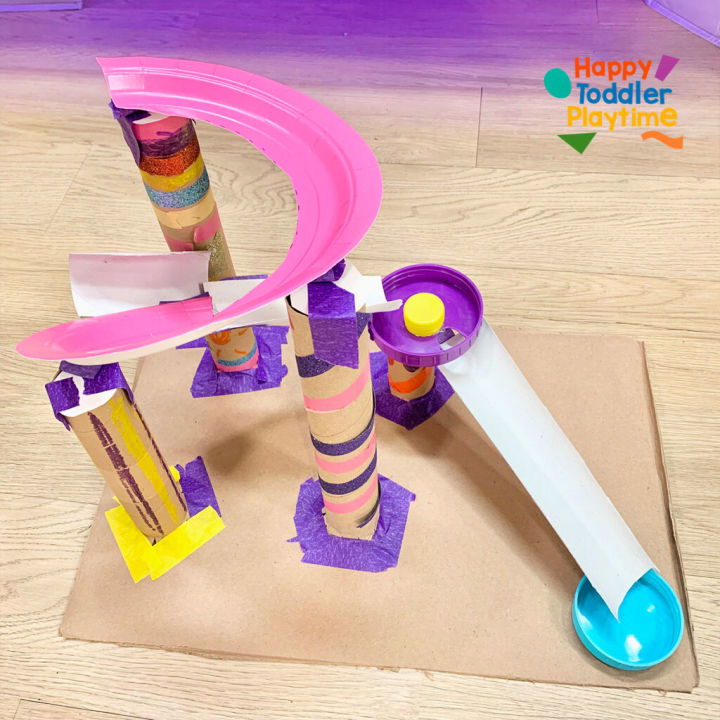 Cardboard Marble Run Art and Craft