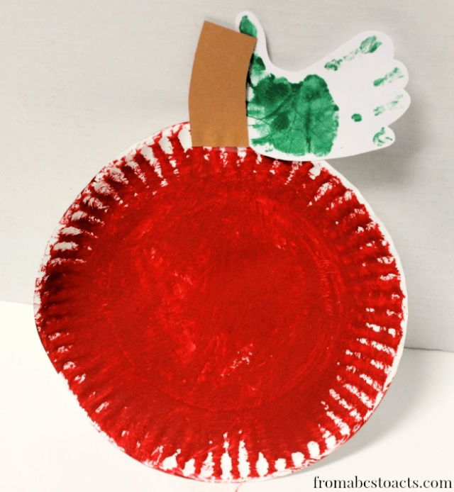 Cinnamon Painted Apple Craft for Toddler