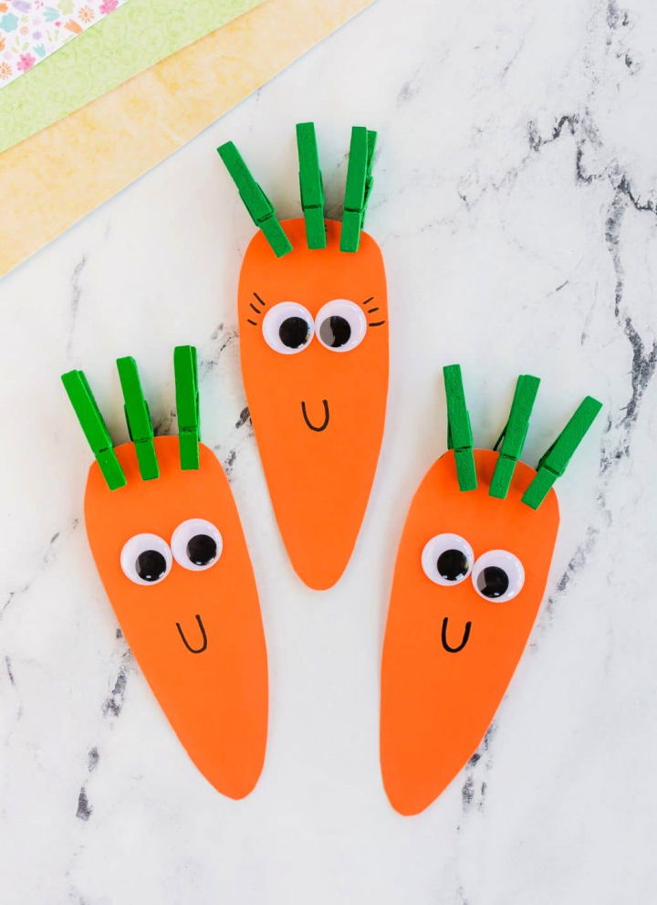 Cute DIY Clothespin Carrot