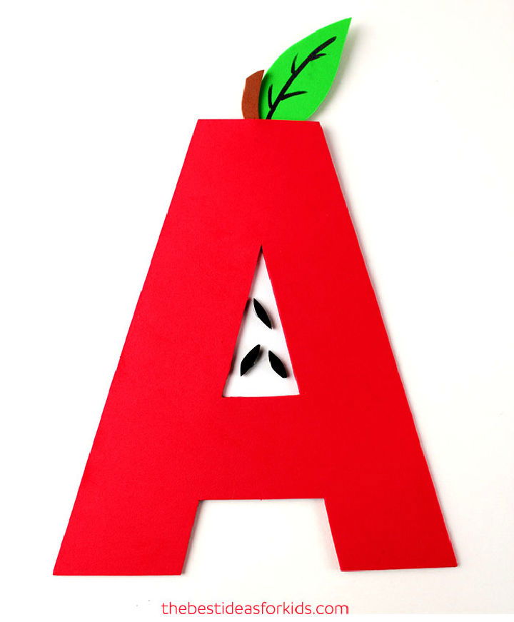 DIY A is for Apple for Kindergarten